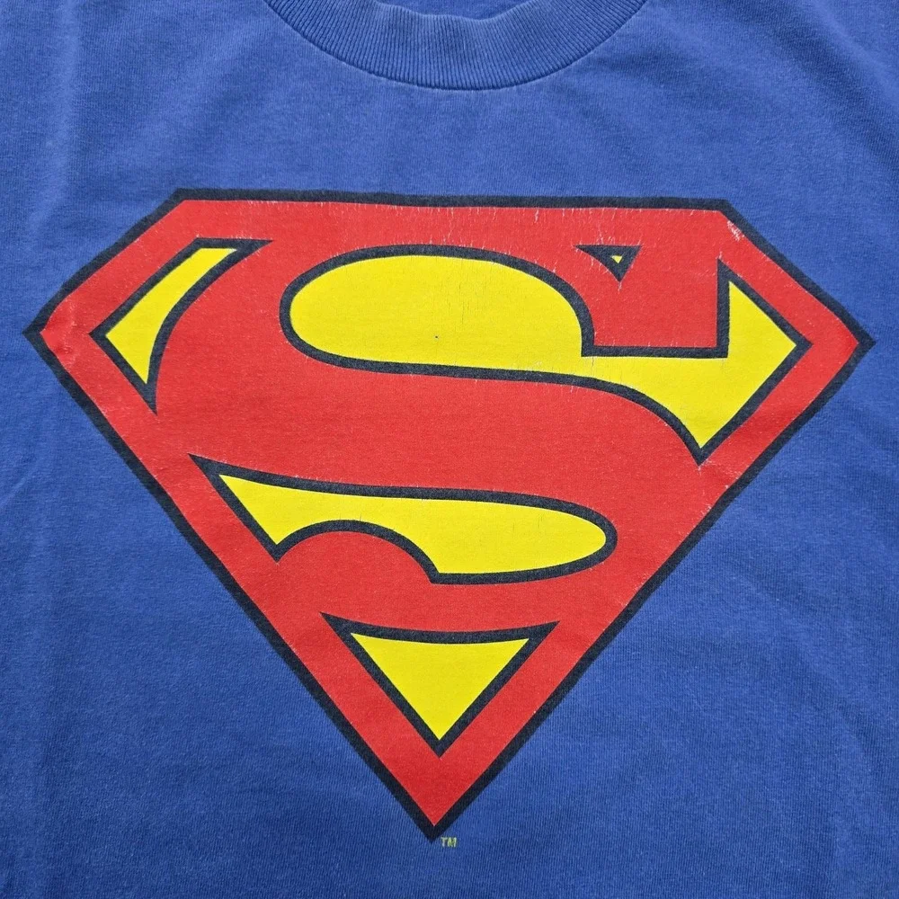 Vintage 2007 Superman T Shirt Blue Alstyle AAA DC Comics Graphic Tee Mens Large